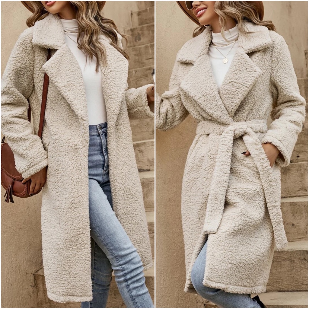 Cozy Pocket Teddy Oversized Jacket Coat